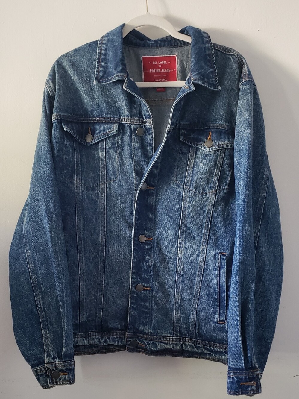 NWT Red Label by Patrol Jeans Acid Wash Denim Trucker Jacket Size XL